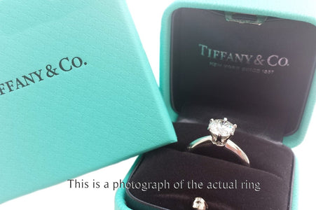 Tiffany & Co 1.19ct H/VS2 Round Brilliant Diamond Engagement Ring - Bloomsbury Manor Ltd