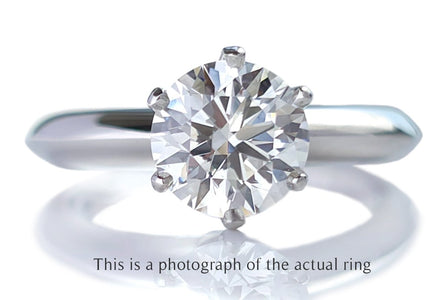 Tiffany & Co 1.19ct H/VS2 Round Brilliant Diamond Engagement Ring - Bloomsbury Manor Ltd