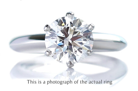 Tiffany & Co 1.19ct H/VS2 Round Brilliant Diamond Engagement Ring - Bloomsbury Manor Ltd