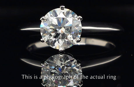 Tiffany & Co. 1.19ct H/VS2 Round Brilliant Diamond Engagement Ring - Bloomsbury Manor Ltd