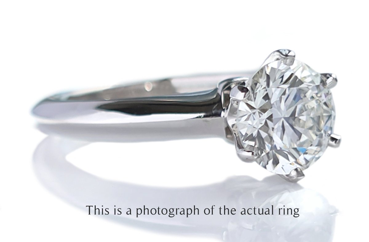 Tiffany & Co 1.19ct H/VS2 Round Brilliant Diamond Engagement Ring - Bloomsbury Manor Ltd