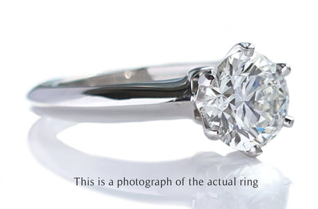 Tiffany & Co 1.19ct H/VS2 Round Brilliant Diamond Engagement Ring - Bloomsbury Manor Ltd