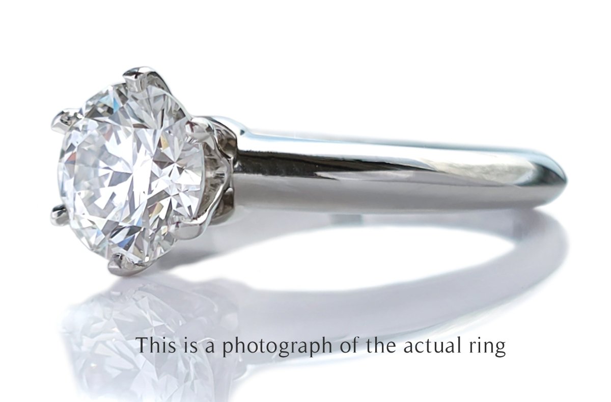 Tiffany & Co 1.19ct H/VS2 Round Brilliant Diamond Engagement Ring - Bloomsbury Manor Ltd