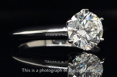 Tiffany & Co. 1.19ct H/VS2 Round Brilliant Diamond Engagement Ring - Bloomsbury Manor Ltd
