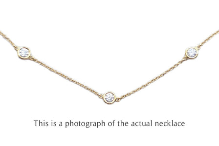 Tiffany & Co 11P Diamonds By The Yard Elsa Peretti 18k Gold Necklace - Bloomsbury Manor Ltd