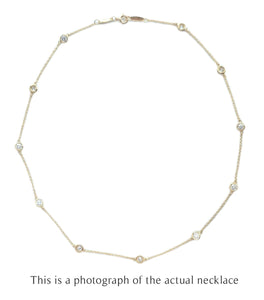 Tiffany & Co 11P Diamonds By The Yard Elsa Peretti 18k Gold Necklace - Bloomsbury Manor Ltd