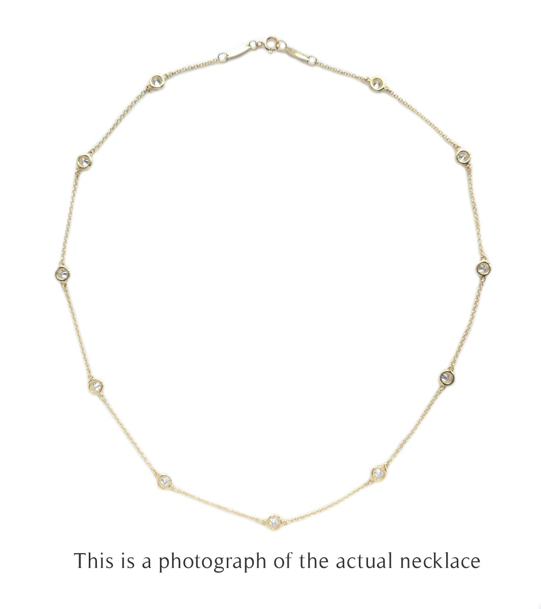 Tiffany & Co 11P Diamonds By The Yard Elsa Peretti 18k Gold Necklace - Bloomsbury Manor Ltd