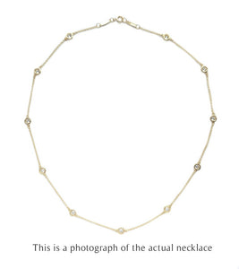 Tiffany & Co 11P Diamonds By The Yard Elsa Peretti 18k Gold Necklace - Bloomsbury Manor Ltd