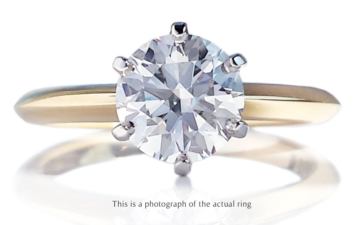 Tiffany & Co 1.20ct F/VS2 Round Brilliant Diamond Engagement Ring - Bloomsbury Manor Ltd