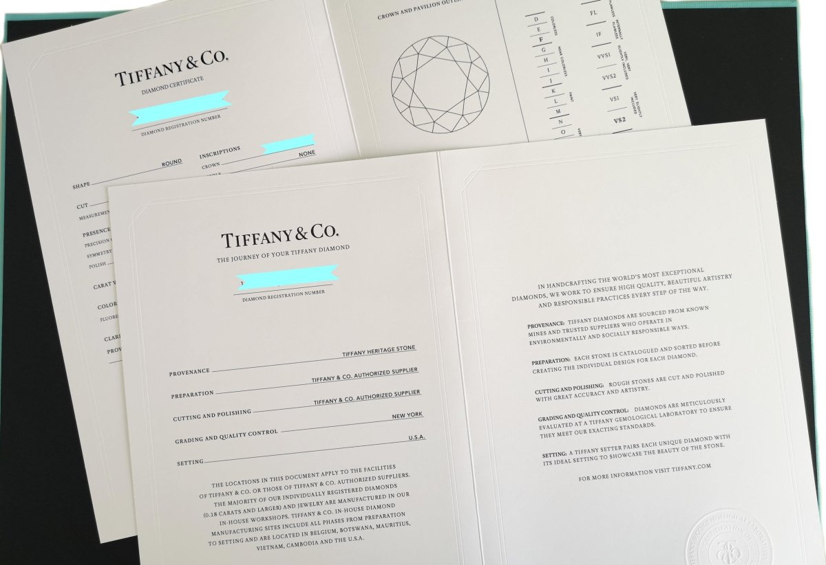 Tiffany & Co 1.20ct F/VS2 Round Brilliant Diamond Engagement Ring - Bloomsbury Manor Ltd