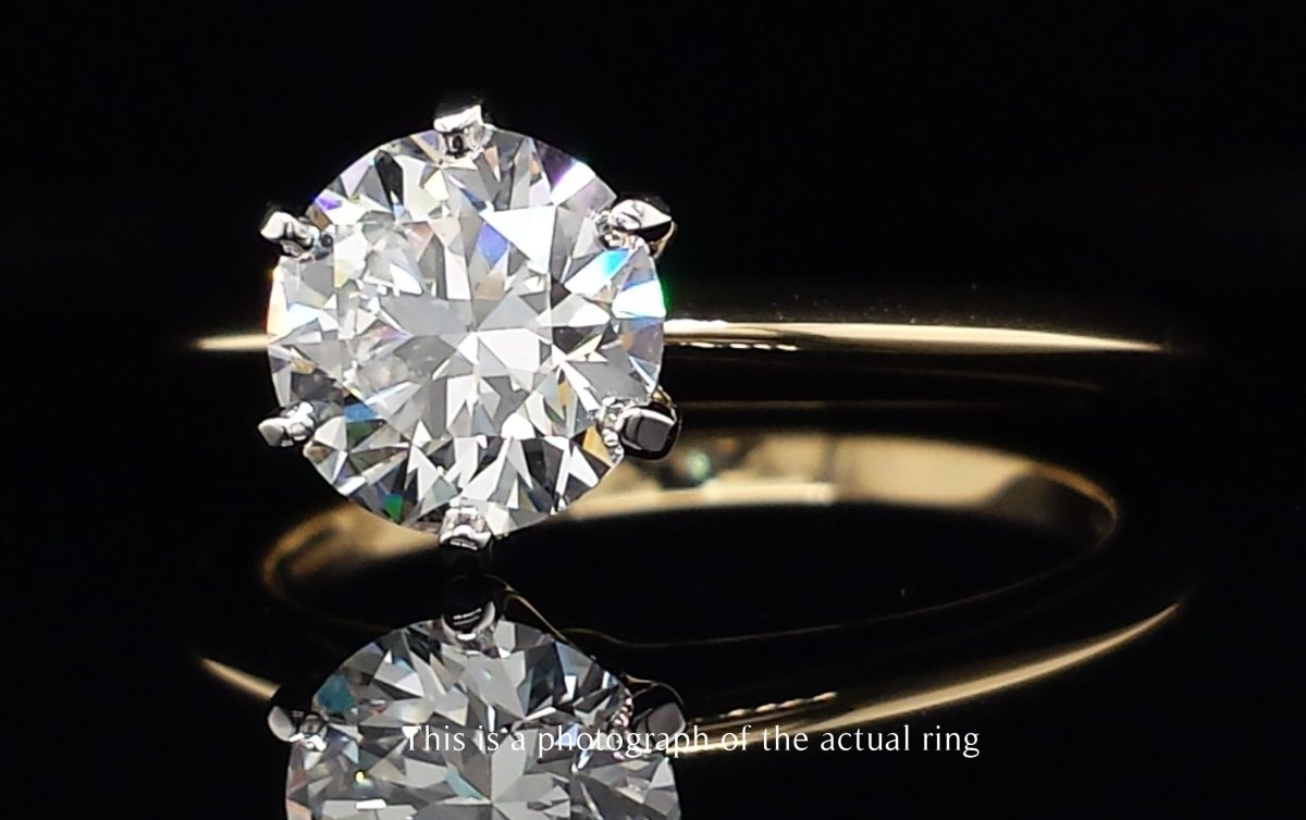 Tiffany & Co 1.20ct F/VS2 Round Brilliant Diamond Engagement Ring - Bloomsbury Manor Ltd