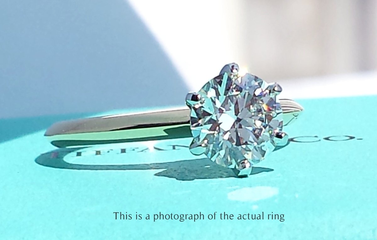 Tiffany & Co 1.20ct F/VS2 Round Brilliant Diamond Engagement Ring - Bloomsbury Manor Ltd