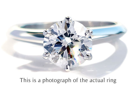 Tiffany & Co 1.21ct F/VS2 Round Brilliant Cut Diamond Engagement Ring - Bloomsbury Manor Ltd
