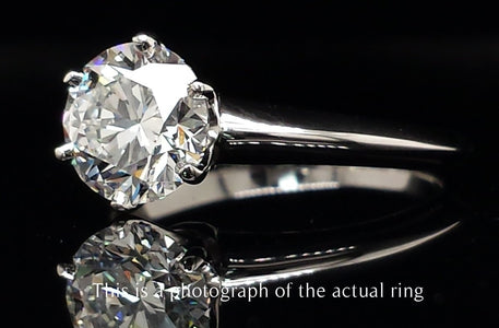 Tiffany & Co. 1.21ct F/VS2 Round Brilliant Cut Diamond Engagement Ring - Bloomsbury Manor Ltd