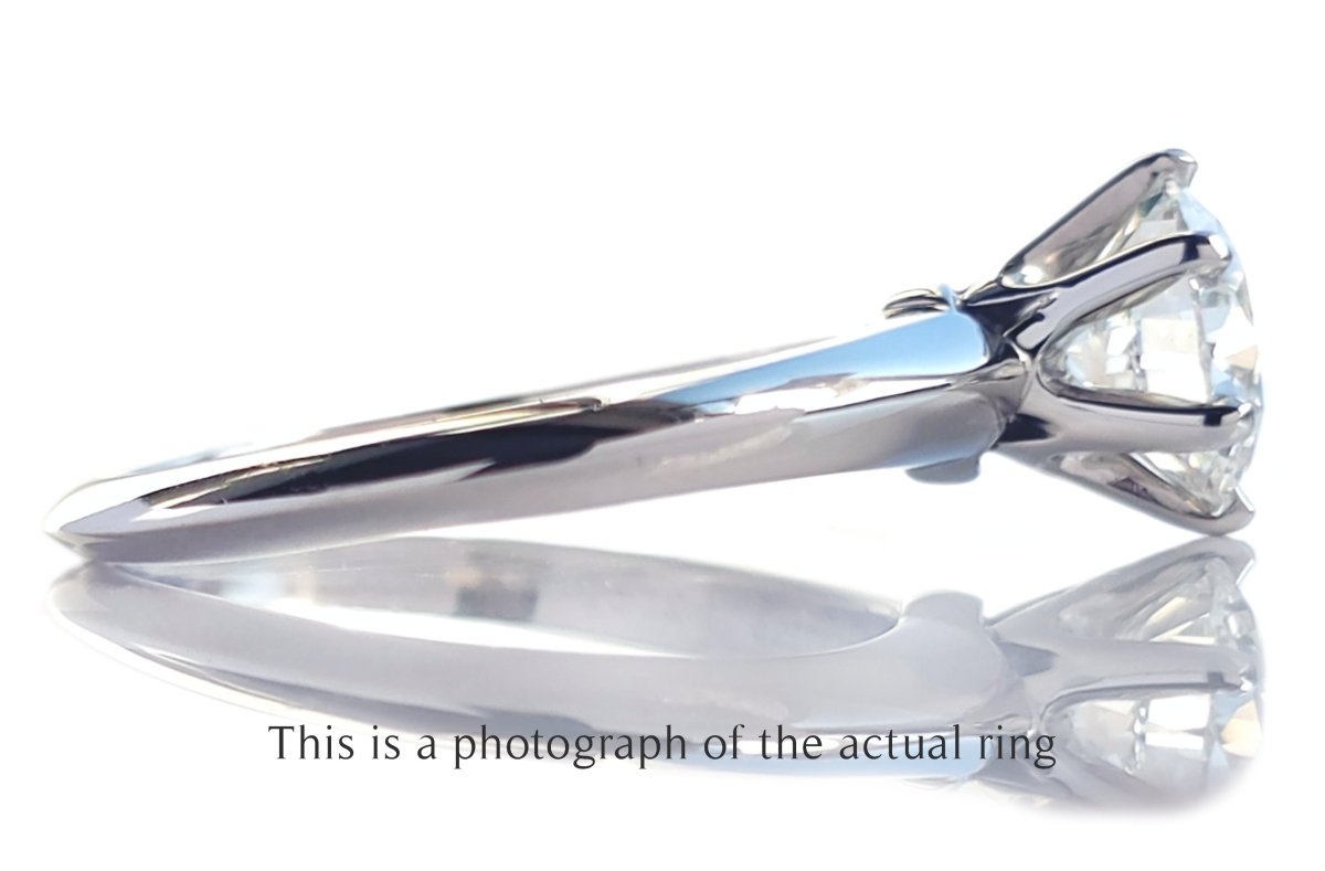 Tiffany & Co 1.21ct F/VS2 Round Brilliant Cut Diamond Engagement Ring - Bloomsbury Manor Ltd
