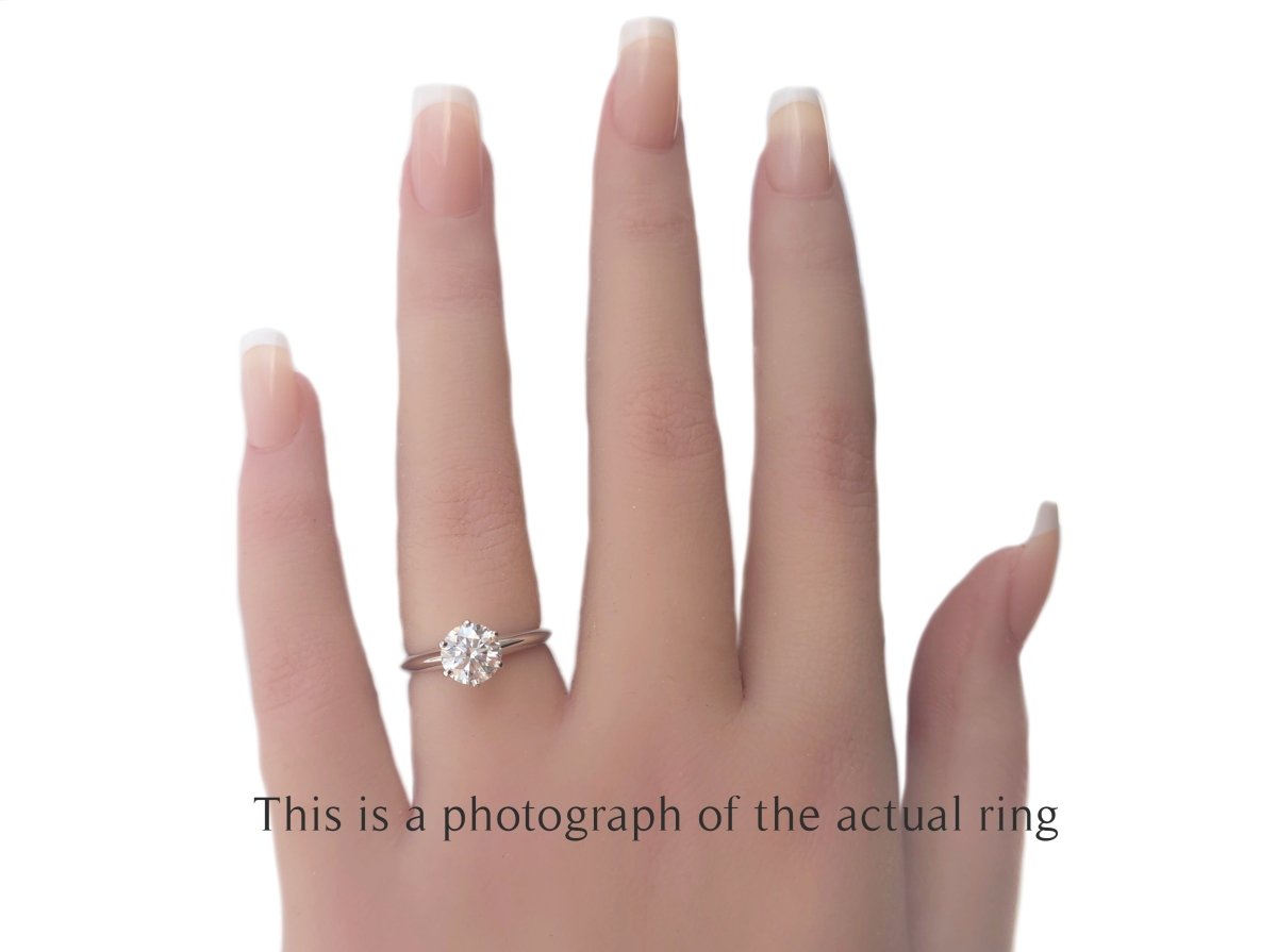 Tiffany & Co 1.21ct F/VS2 Round Brilliant Cut Diamond Engagement Ring - Bloomsbury Manor Ltd