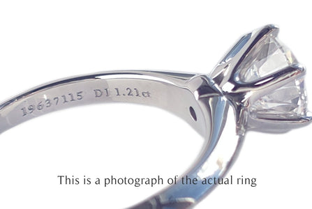Tiffany & Co 1.21ct F/VS2 Round Brilliant Cut Diamond Engagement Ring - Bloomsbury Manor Ltd