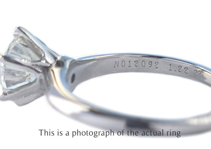 Tiffany & Co 1.22ct I/VS1 Round Brilliant Diamond Engagement Ring - Bloomsbury Manor Ltd