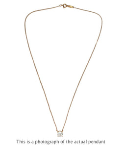 Tiffany & Co 1.27ct I/VVS1 Round Brilliant Cut Diamond Solitaire Pendant 18k Rose Gold - Bloomsbury Manor Ltd