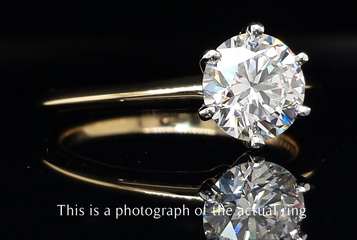 Tiffany & Co. 1.33ct H/VS2 Round Brilliant Diamond Engagement Ring - Bloomsbury Manor Ltd