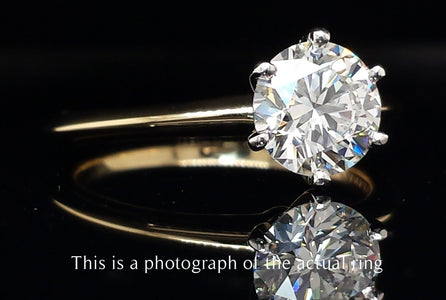 Tiffany & Co. 1.33ct H/VS2 Round Brilliant Diamond Engagement Ring - Bloomsbury Manor Ltd