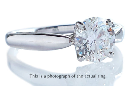 Tiffany & Co 1.51ct H/VS2 Round Brilliant Diamond Harmony Engagement Ring - Bloomsbury Manor Ltd