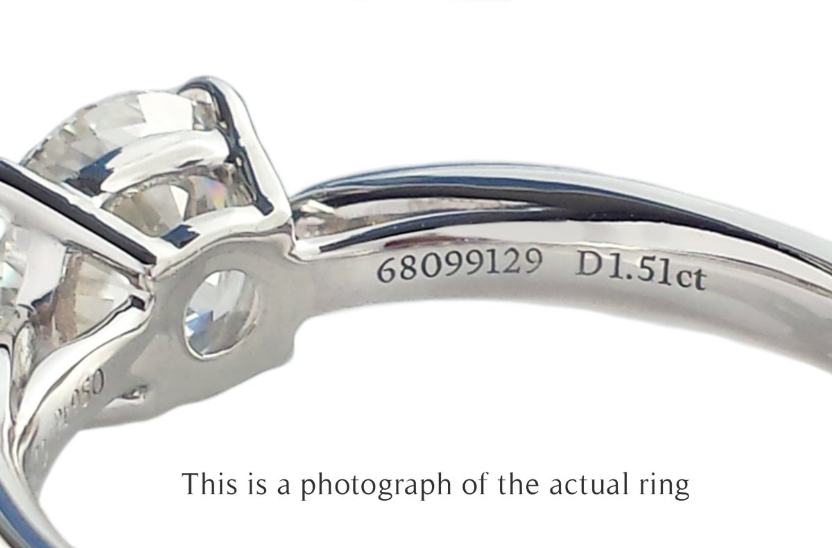 Tiffany & Co 1.51ct H/VS2 Round Brilliant Diamond Harmony Engagement Ring - Bloomsbury Manor Ltd