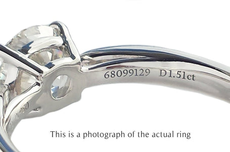 Tiffany & Co 1.51ct H/VS2 Round Brilliant Diamond Harmony Engagement Ring - Bloomsbury Manor Ltd