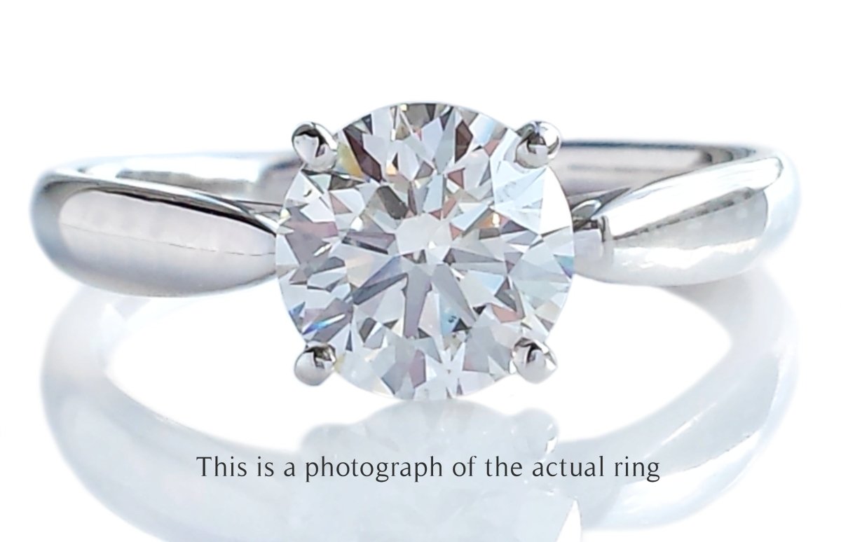 Tiffany & Co 1.51ct H/VS2 Round Brilliant Diamond Harmony Engagement Ring - Bloomsbury Manor Ltd