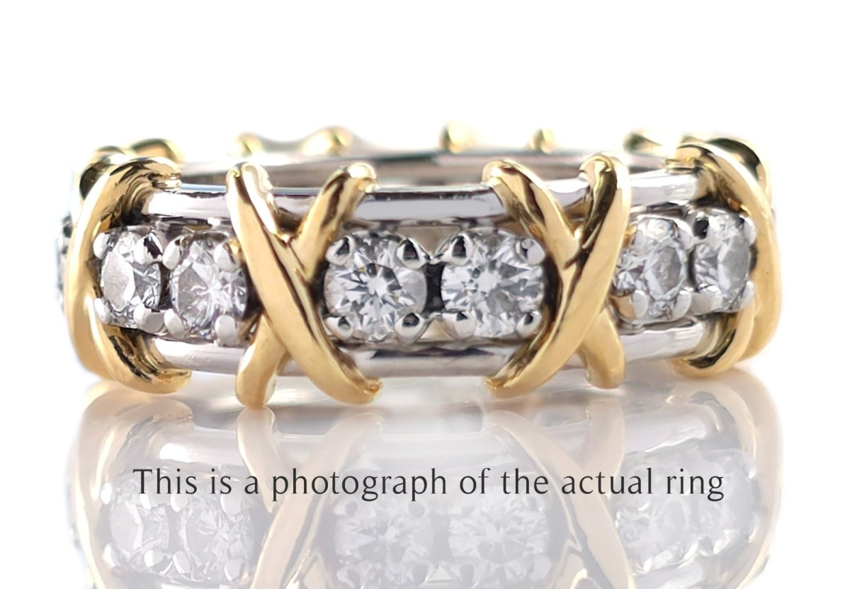 Tiffany & Co 16 Stone Schlumberger Diamond Ring - Bloomsbury Manor Ltd