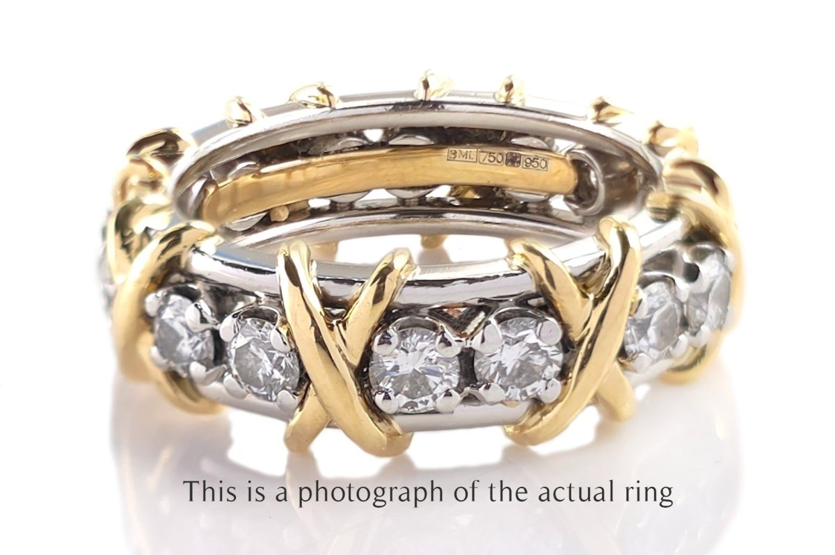 Tiffany & Co. 16-Stone Schlumberger Diamond Ring - Bloomsbury Manor Ltd
