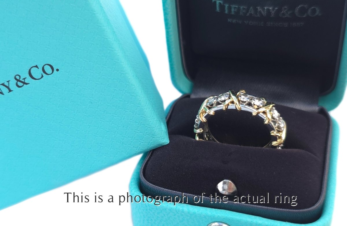 Tiffany & Co 16 Stone Schlumberger Diamond Ring - Bloomsbury Manor Ltd