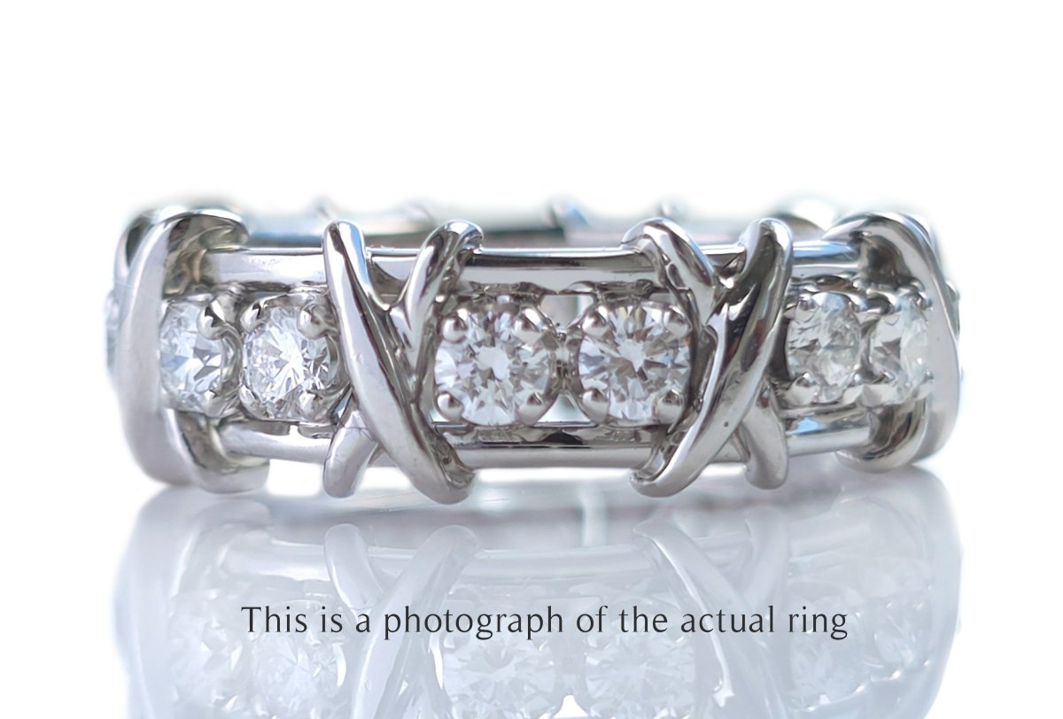 Tiffany & Co 16 Stone Schlumberger Platinum Ring - Bloomsbury Manor Ltd
