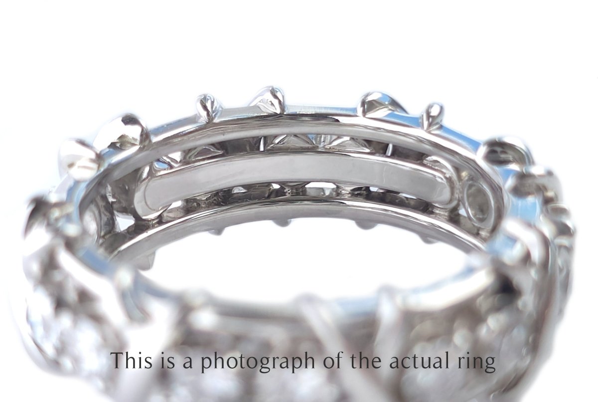 Tiffany & Co 16 Stone Schlumberger Platinum Ring - Bloomsbury Manor Ltd