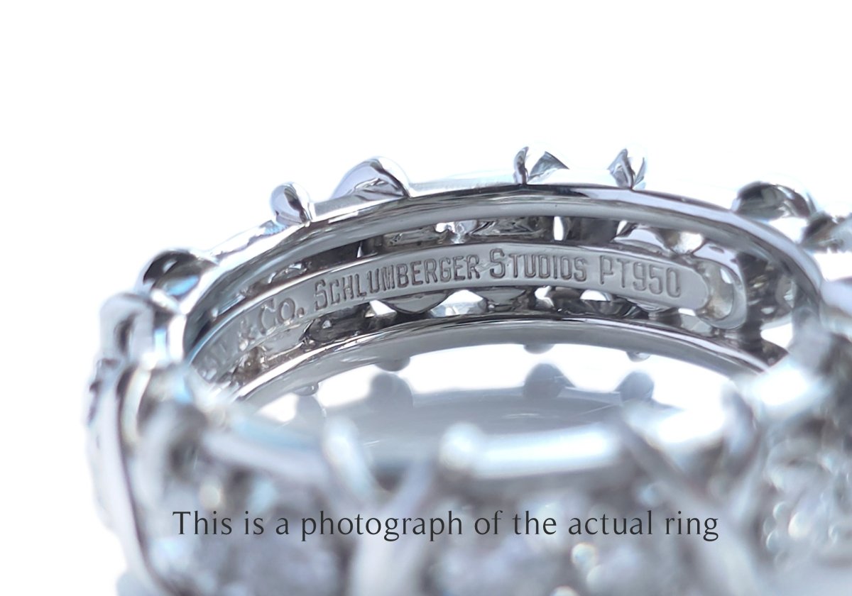 Tiffany & Co 16 Stone Schlumberger Platinum Ring - Bloomsbury Manor Ltd