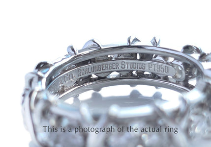 Tiffany & Co 16 Stone Schlumberger Platinum Ring - Bloomsbury Manor Ltd