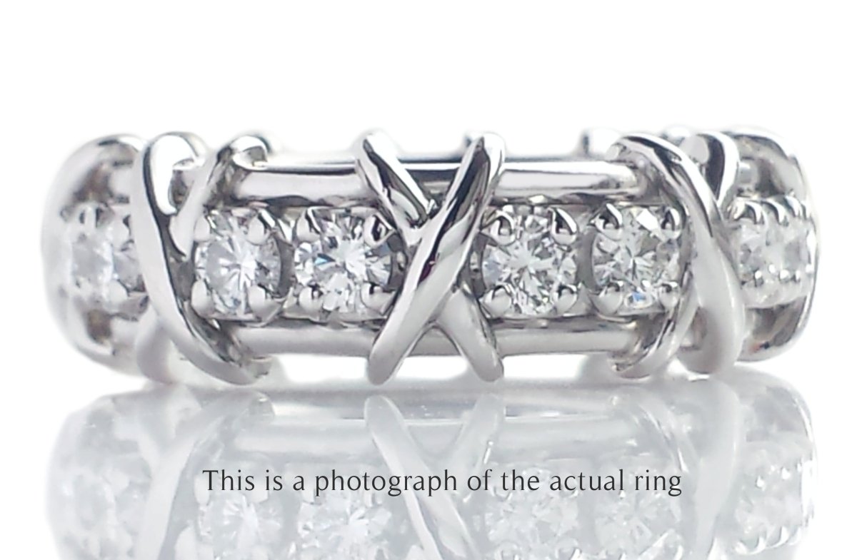 Tiffany & Co 16 Stone Schlumberger Platinum Ring - Bloomsbury Manor Ltd