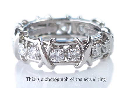 Tiffany & Co 16 Stone Schlumberger Platinum Ring - Bloomsbury Manor Ltd