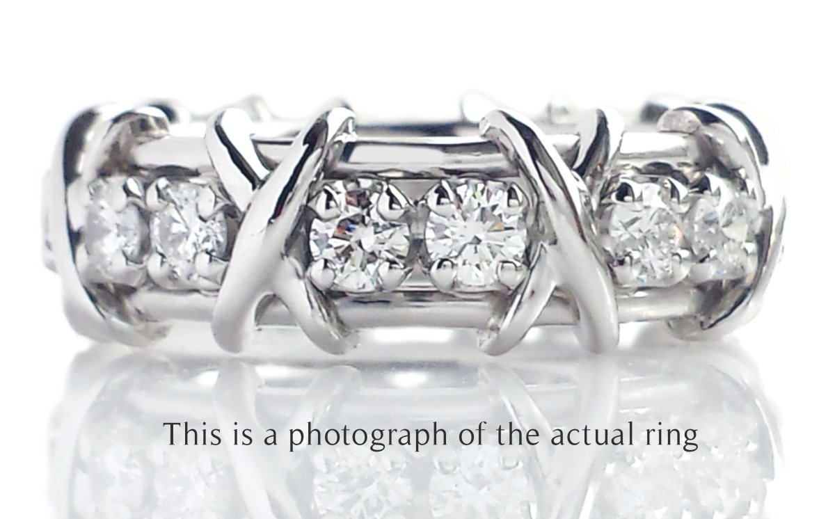 Tiffany & Co 16 Stone Schlumberger Platinum Ring - Bloomsbury Manor Ltd