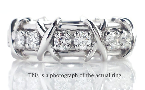 Tiffany & Co 16 Stone Schlumberger Platinum Ring - Bloomsbury Manor Ltd