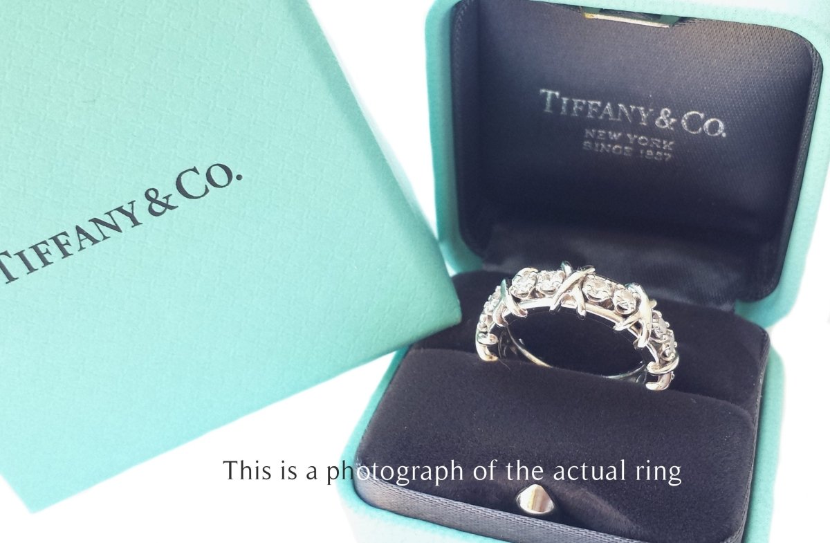 Tiffany & Co 16 Stone Schlumberger Platinum Ring - Bloomsbury Manor Ltd