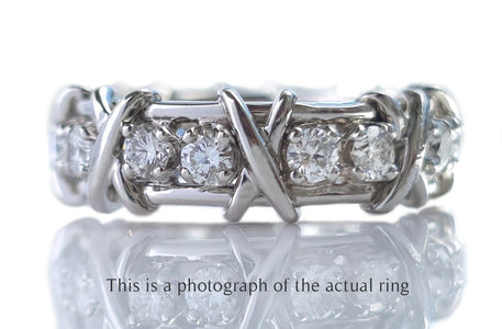Tiffany & Co 16 Stone Schlumberger Platinum Ring - Bloomsbury Manor Ltd