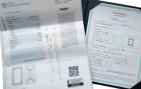 Tiffany & Co 1.61ct H/VVS2 Emerald Cut & Tapered Baguette Diamond Engagement Ring - Bloomsbury Manor Ltd