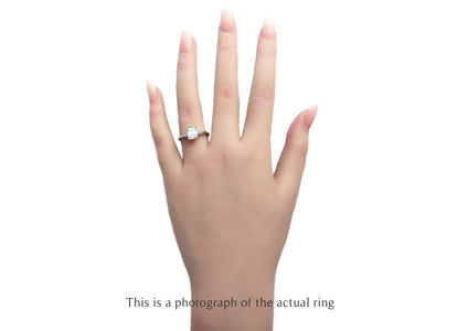 Tiffany & Co 1.61ct H/VVS2 Emerald Cut & Tapered Baguette Diamond Engagement Ring - Bloomsbury Manor Ltd