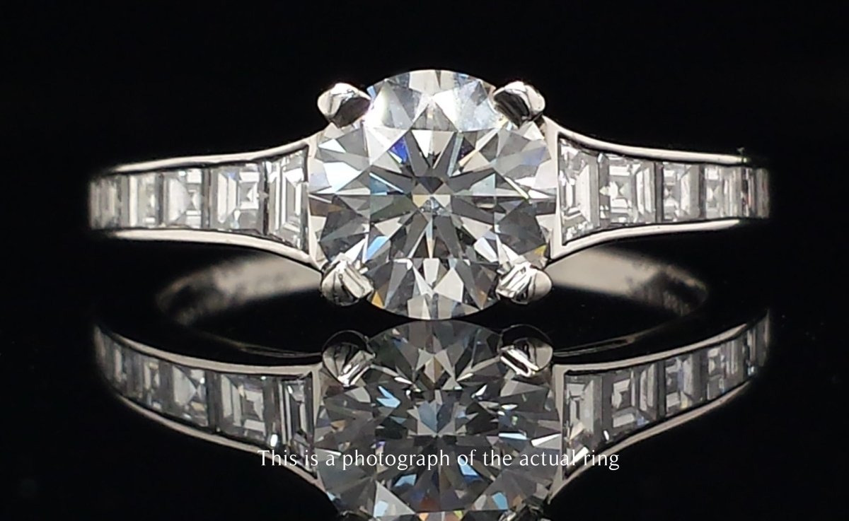 Tiffany & Co. 1.63tcw F/VVS2 Diamond Engagement Ring with Side Stones - Bloomsbury Manor Ltd