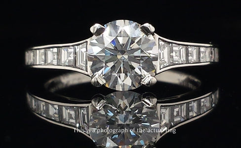 Tiffany & Co. 1.63tcw F/VVS2 Diamond Engagement Ring with Side Stones - Bloomsbury Manor Ltd