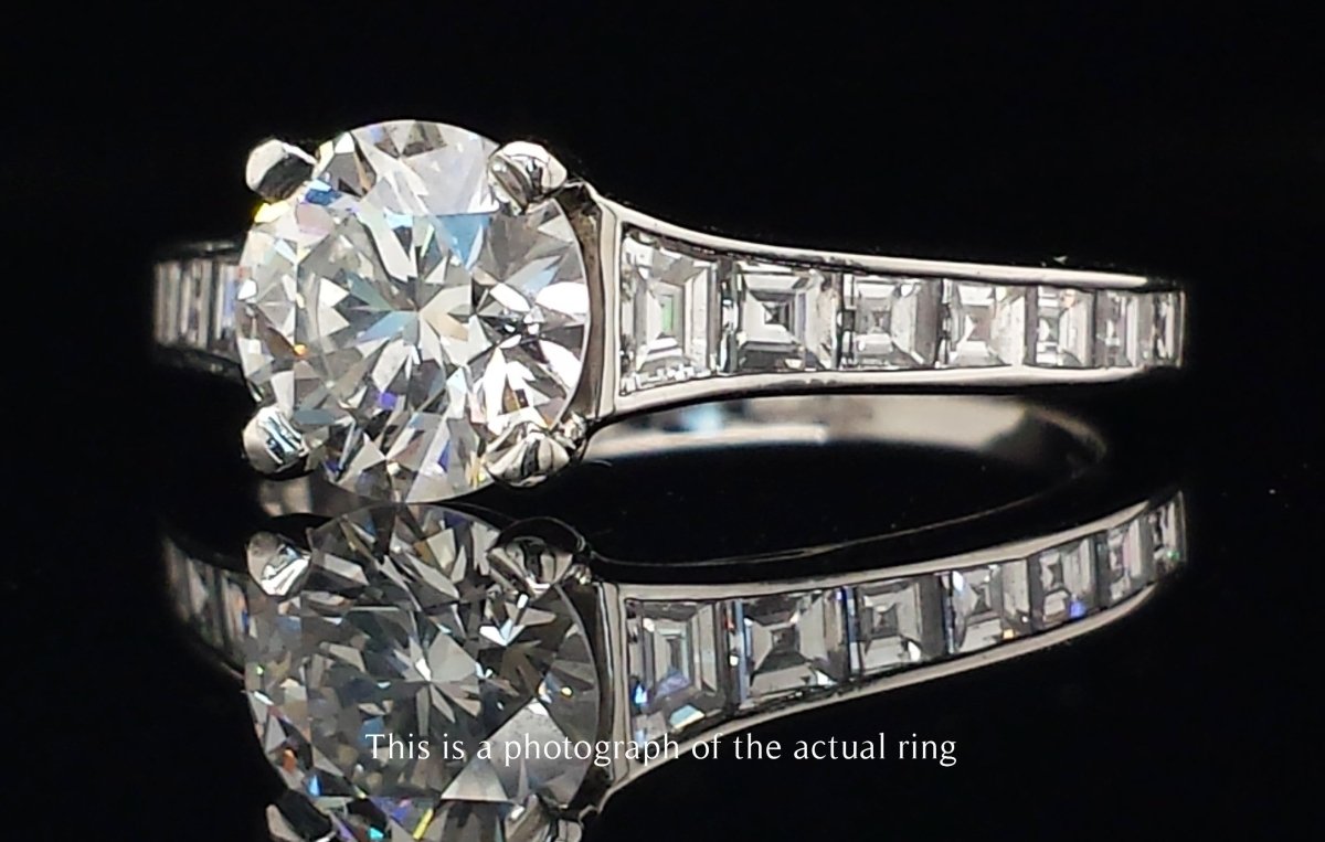 Tiffany & Co. 1.63tcw F/VVS2 Diamond Engagement Ring with Side Stones - Bloomsbury Manor Ltd