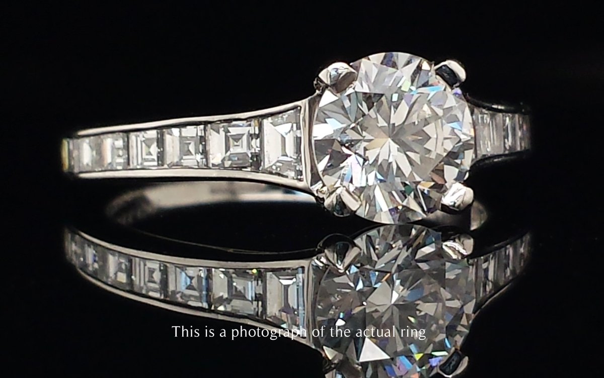 Tiffany & Co. 1.63tcw F/VVS2 Diamond Engagement Ring with Side Stones - Bloomsbury Manor Ltd