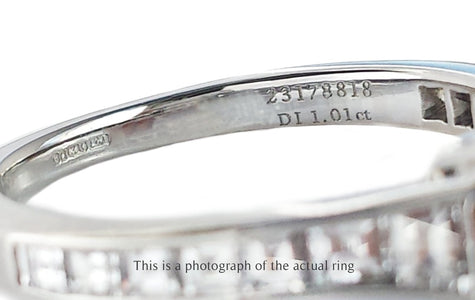 Tiffany & Co 1.63tcw F/VVS2 Round Brilliant Diamond Engagement Ring with Princess Cut Side Stones - Bloomsbury Manor Ltd