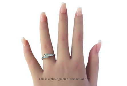 Tiffany & Co 1.63tcw F/VVS2 Round Brilliant Diamond Engagement Ring with Princess Cut Side Stones - Bloomsbury Manor Ltd